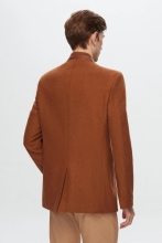 Ds Damat Regular Fit Camel Dik Yaka Kaşe Kaban görsel 2