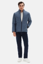 Ds Damat Slim Fit Mavi Rüzgar Geçirmez Elyaf Dolgulu Şişme Mont görsel 2