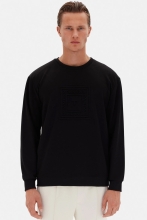Twn Relaxed Fit Siyah Düz Sweatshirt görsel 1