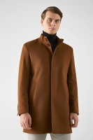 Twn Slim Fit Camel Palto