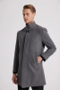 Ds Damat Regular Fit Antrasit Hakim Yaka Kaşe Kaban