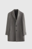 Ds Damat Regular Fit Gri Mono Yaka Kaşe Kaban