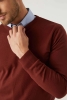 Ds Damat Regular Fit Kiremit Tüylenme Yapmayan Bisiklet Yaka Triko Kazak