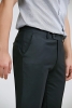 Ds Damat Regular Fit Siyah Düz Travel Kumaş Pantolon