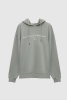 Twn Relaxed Fit Haki Nakışlı 3 İplik Kapüşonlu Sweatshirt