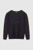 Twn Relaxed Fit Siyah Düz Sweatshirt