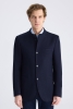 Twn Slim Fit Lacivert Armürlü Kumaş Ceket